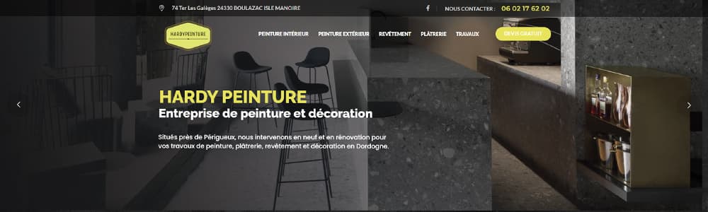 Création du site Hardy Peinture