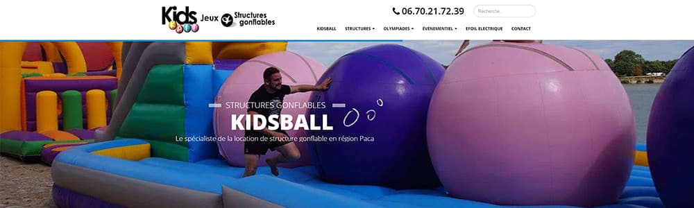 Création du site Kidsball animation